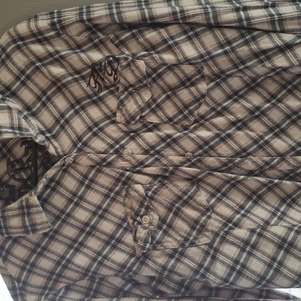 Harley-Davidson Black and White Plaid Shirt Jacket